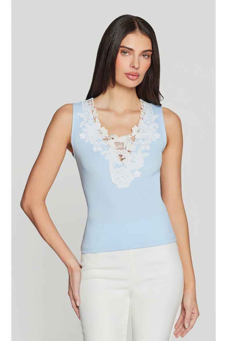 Elna Lace Combo Top, Main, color, Blue