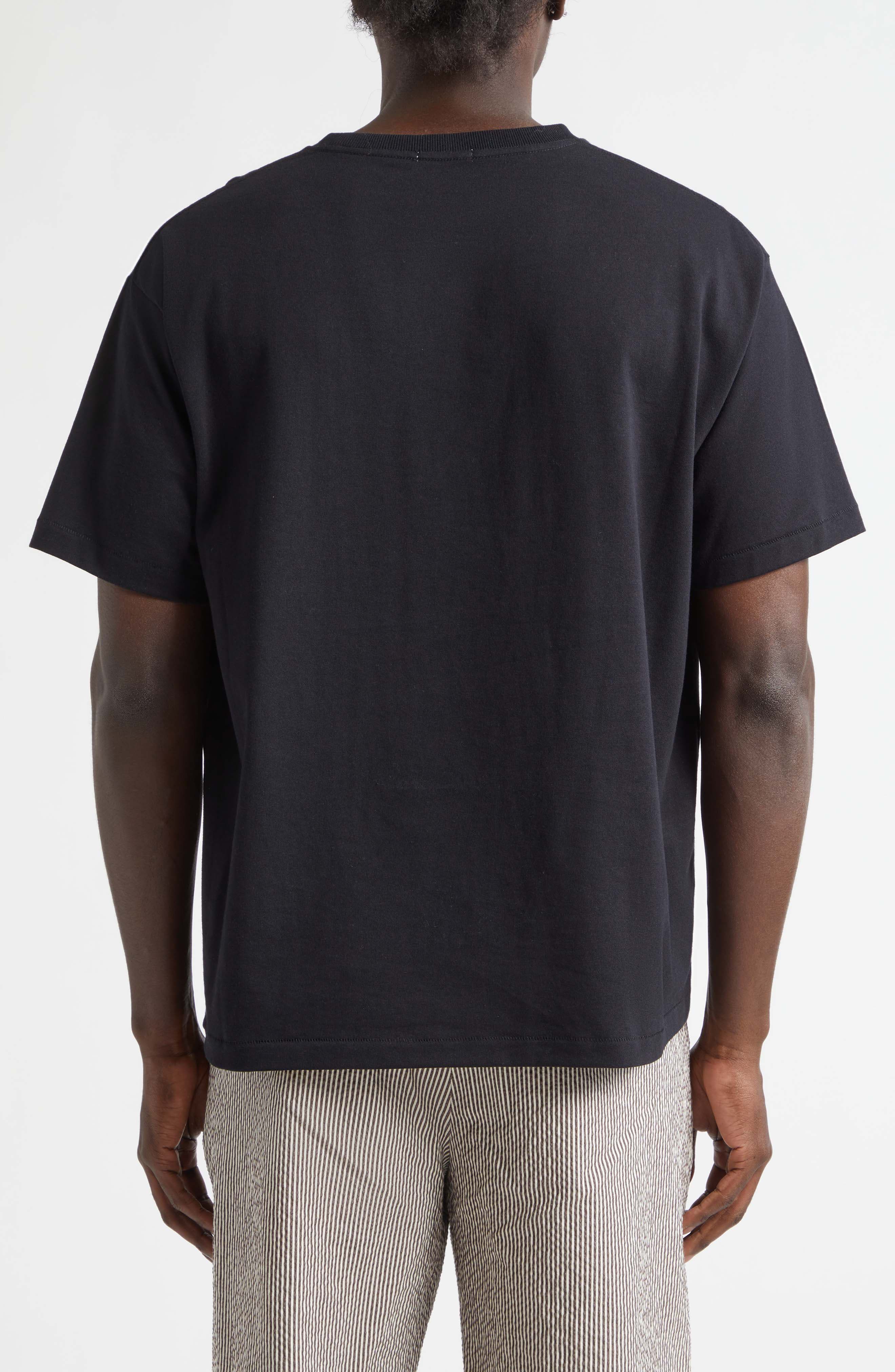 Bullion Card Embroidered Cotton Pocket T-Shirt - image 2
