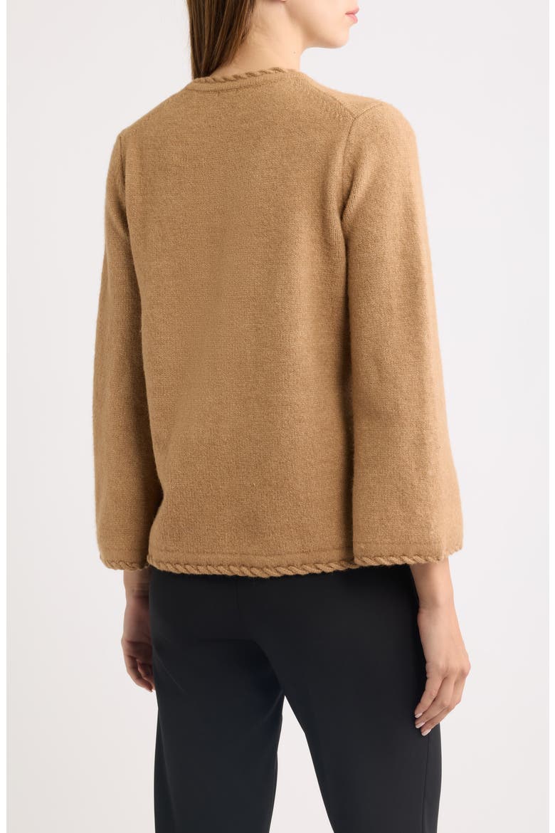 Braided Trim Sweater, Alternate, color, VICUNA
