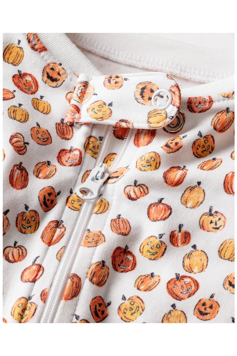 Cotton Fitted Footie, Alternate, color, ORANGE