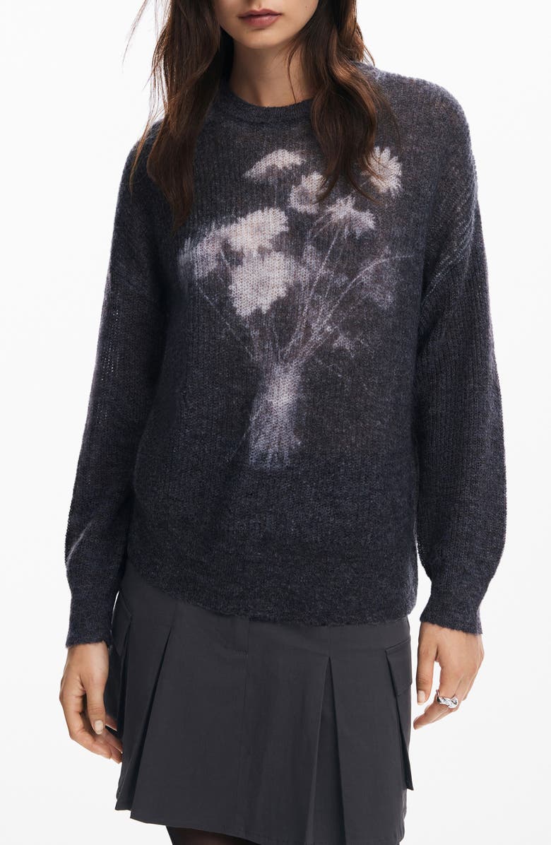 Desigual Mississauga Bouquet Sweater, Main, color, 