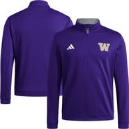adidas Men's adidas Purple Washington Huskies Elevated Tri-Blend Quarter-Zip Pullover