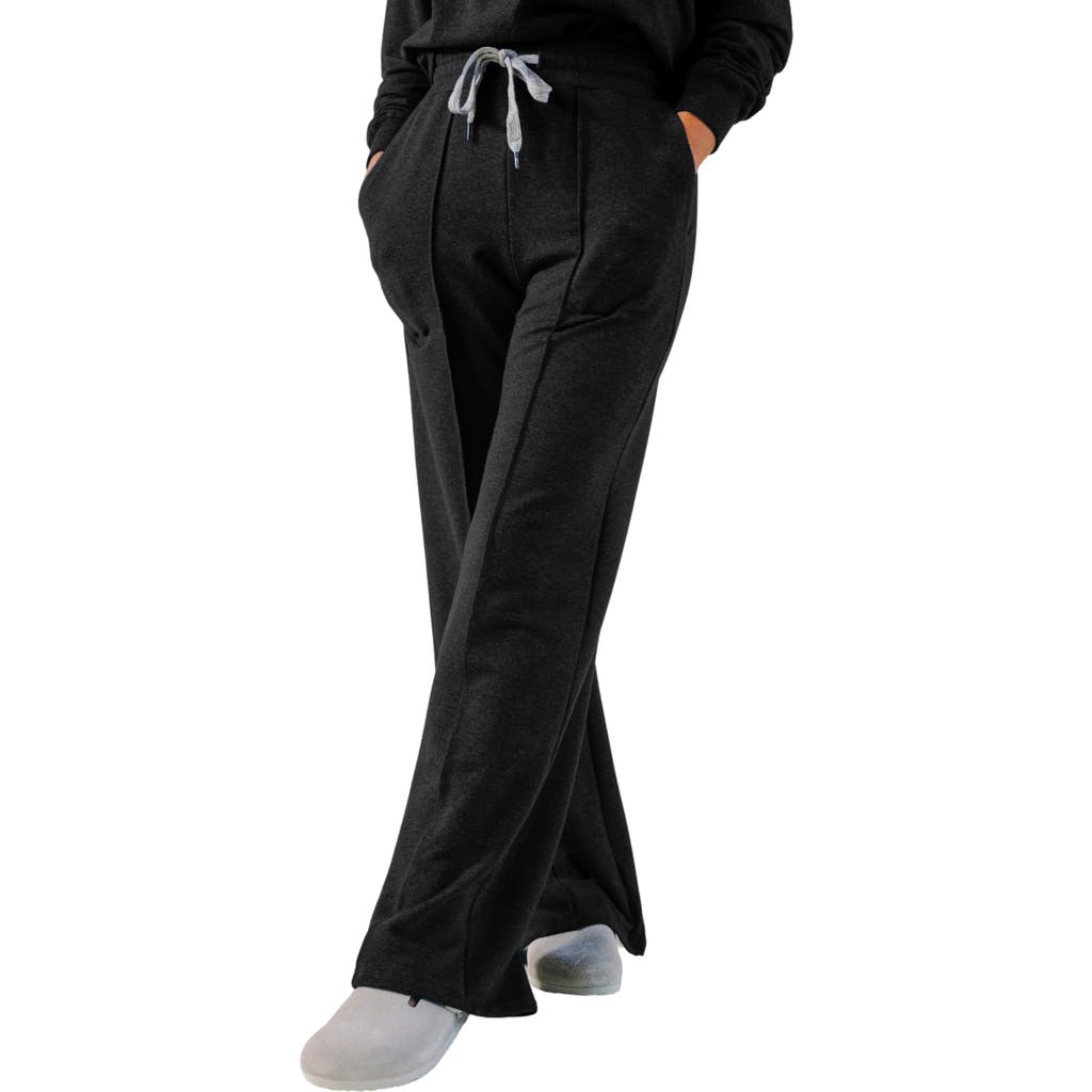 Poplinen Betty Organic Cotton + Tencel Wide Leg Pant In Black