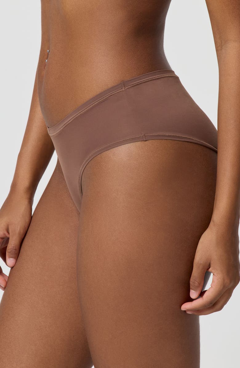 Florence by Mills Soft Flex Hipster Panties, Alternate, color, Chestnut