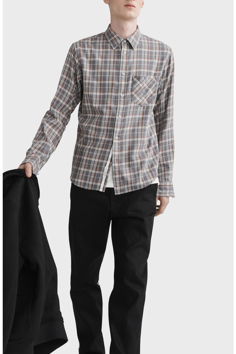 Fit 2 Plaid Cotton Button-Up Shirt, Alternate, color, STNPLD