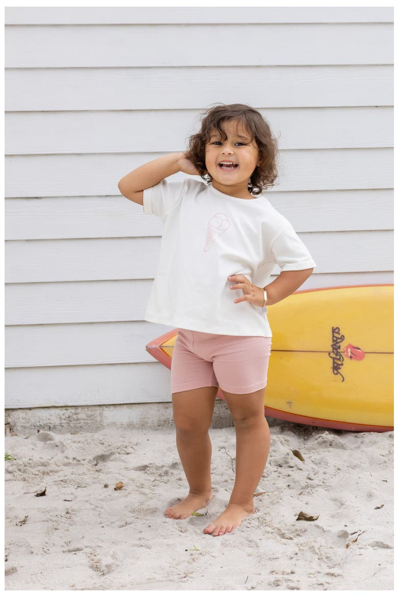 Oversized Tee Set for Girl, Alternate, color, Pink
