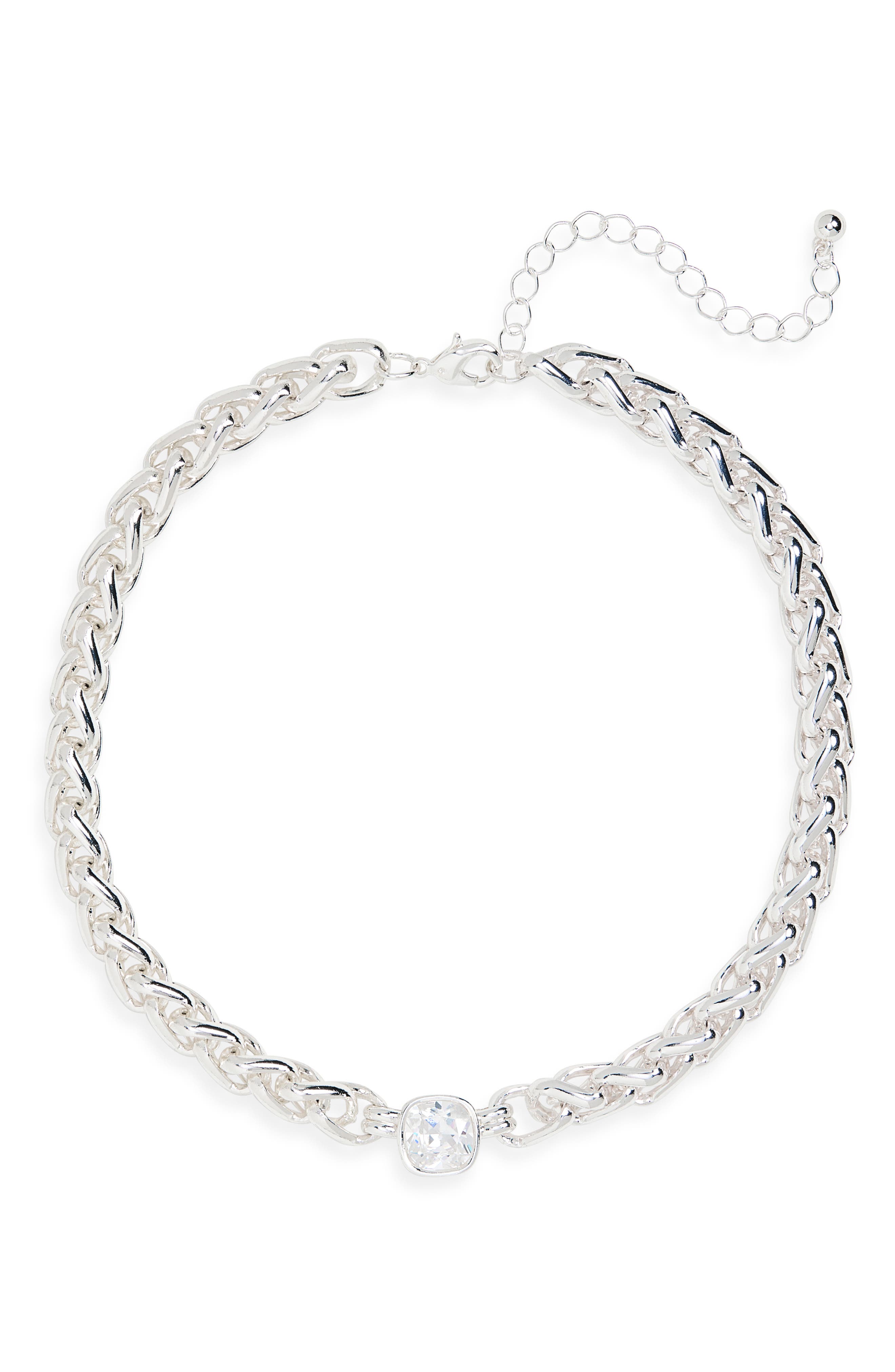 NORDSTROM RACK Cubic Zirconia Statement Collar Necklace.