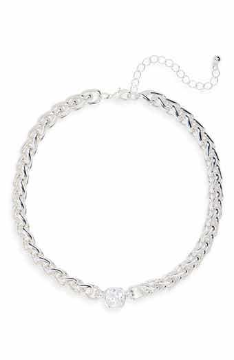 NORDSTROM RACK Cubic Zirconia Statement Collar Necklace.