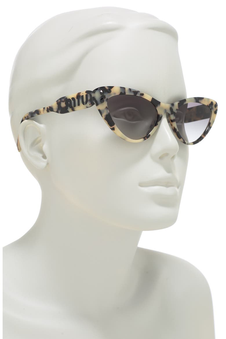 55mm Cat Eye Sunglasses, Alternate, color, SAND HAVANA GREY GRAD