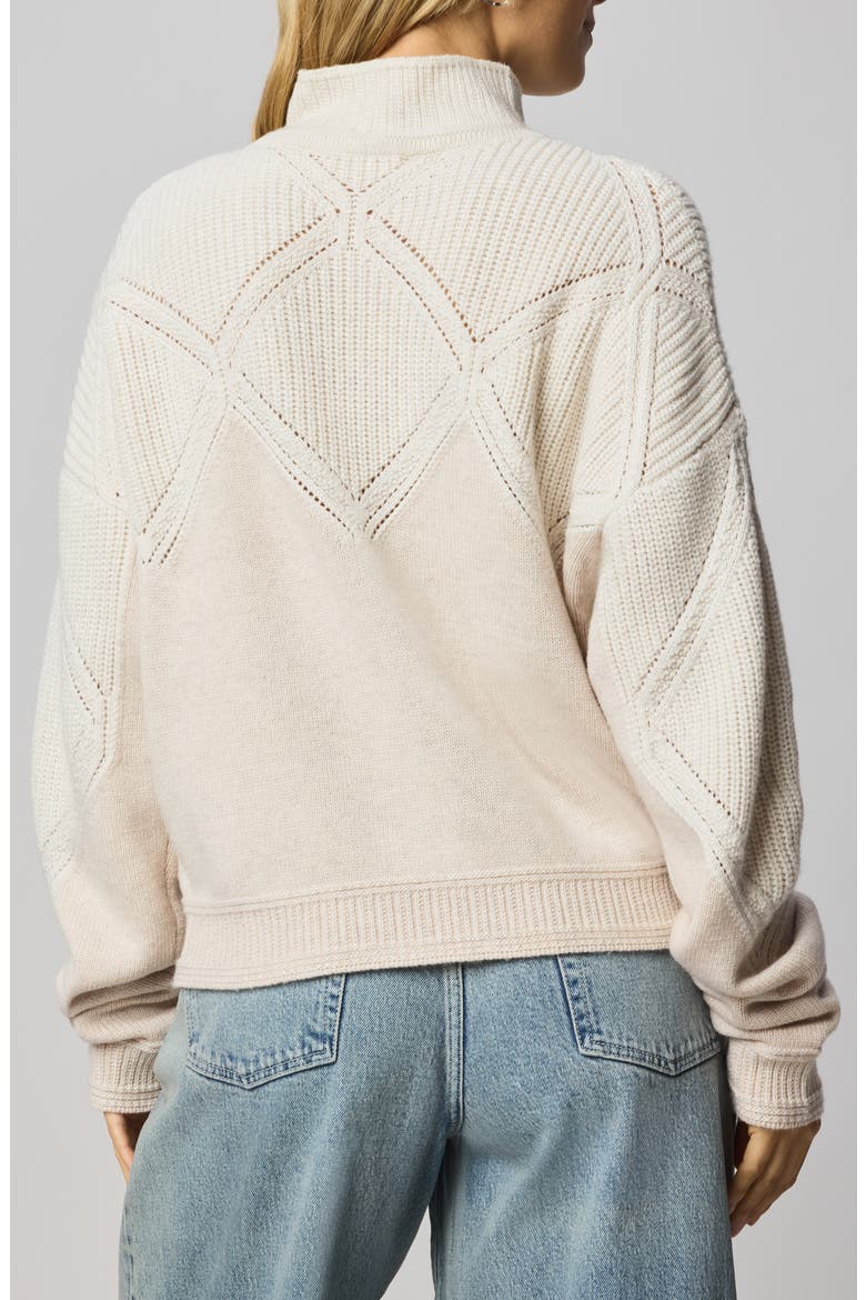 Grethen Turtleneck Sweater, Alternate, color, PALE OAK WHITE/ BROWN