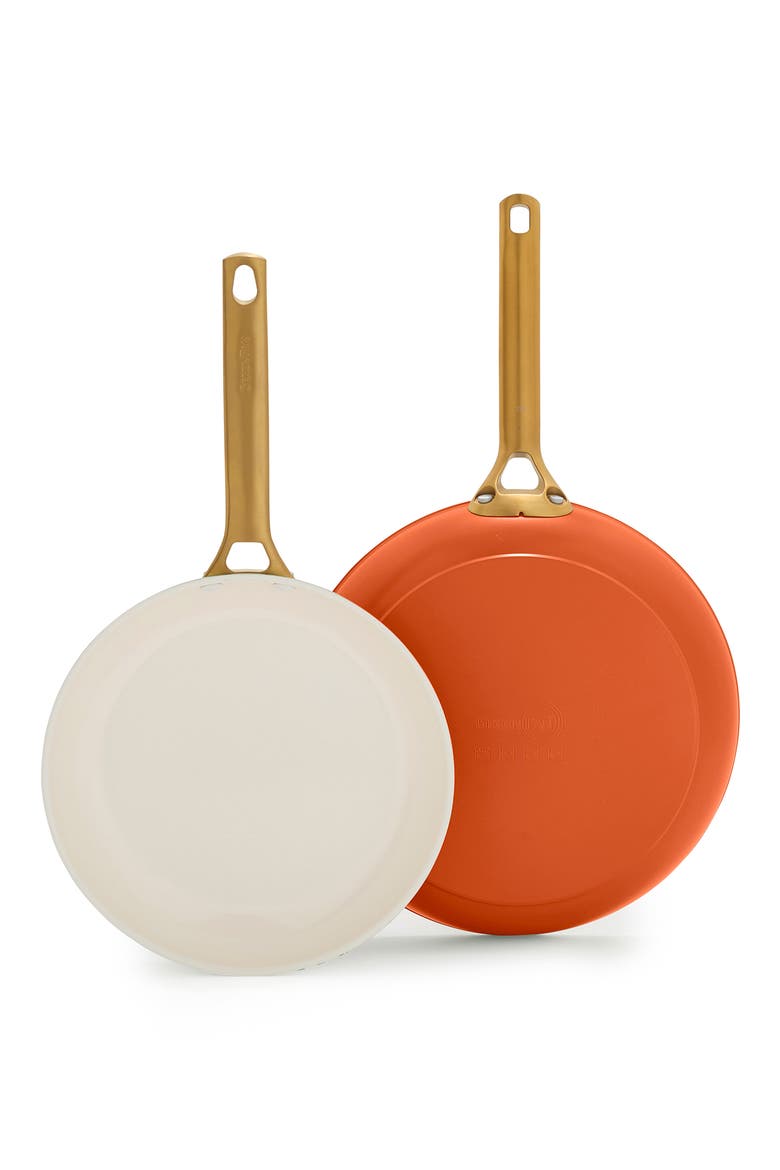 Reserve Set of 2 Ceramic Nonstick Frying Pans, Main, color, FALL HARVEST