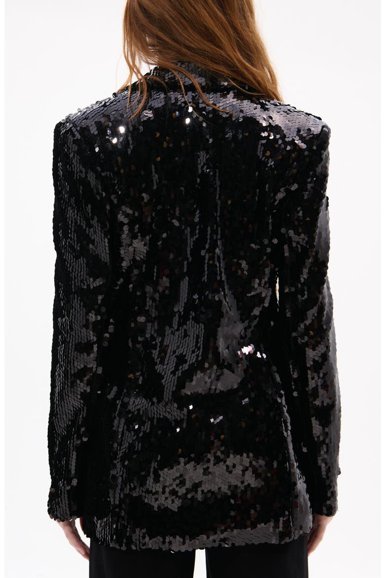 Dubai Sequin Blazer, Alternate, color, BLACK