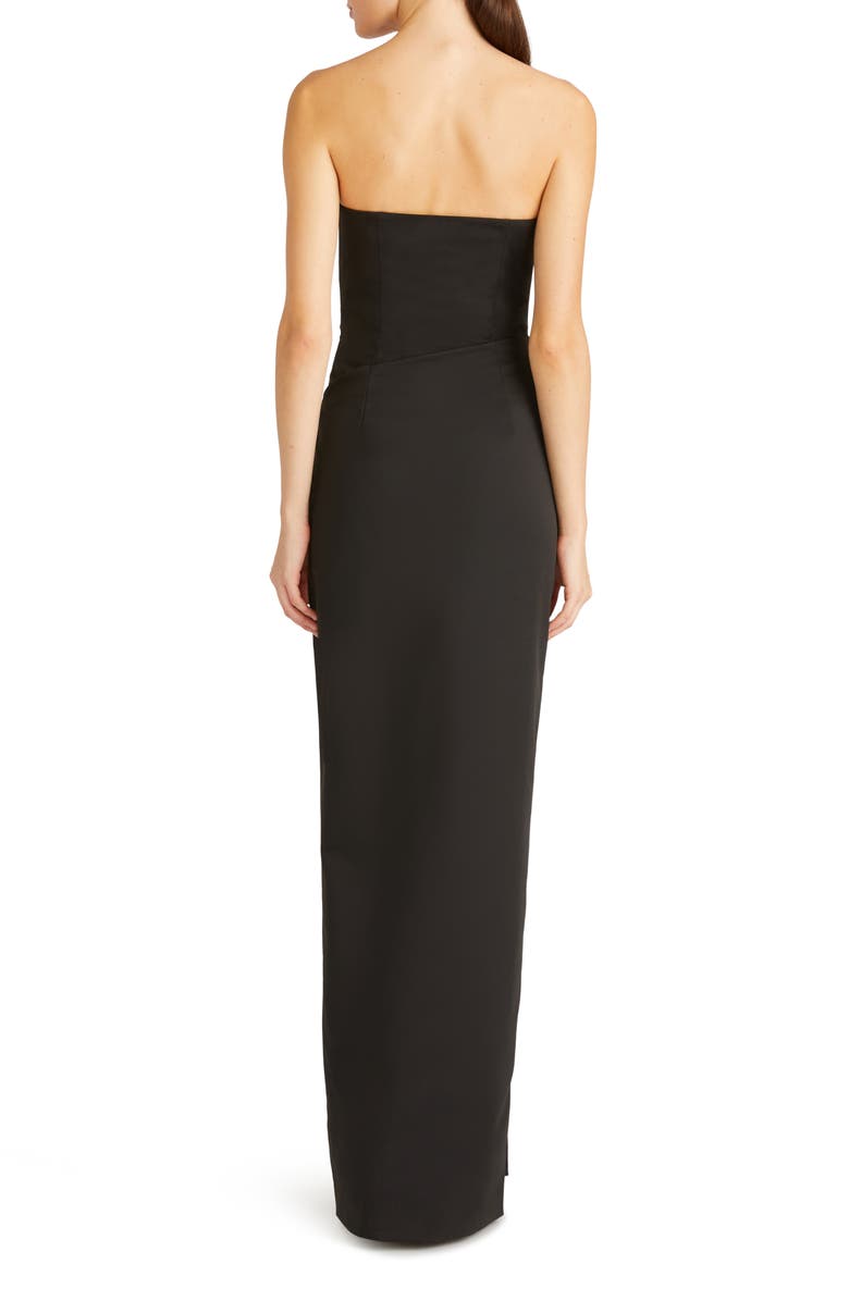 ML Monique Lhuillier Talia Strapless Gown, Alternate, color, Black