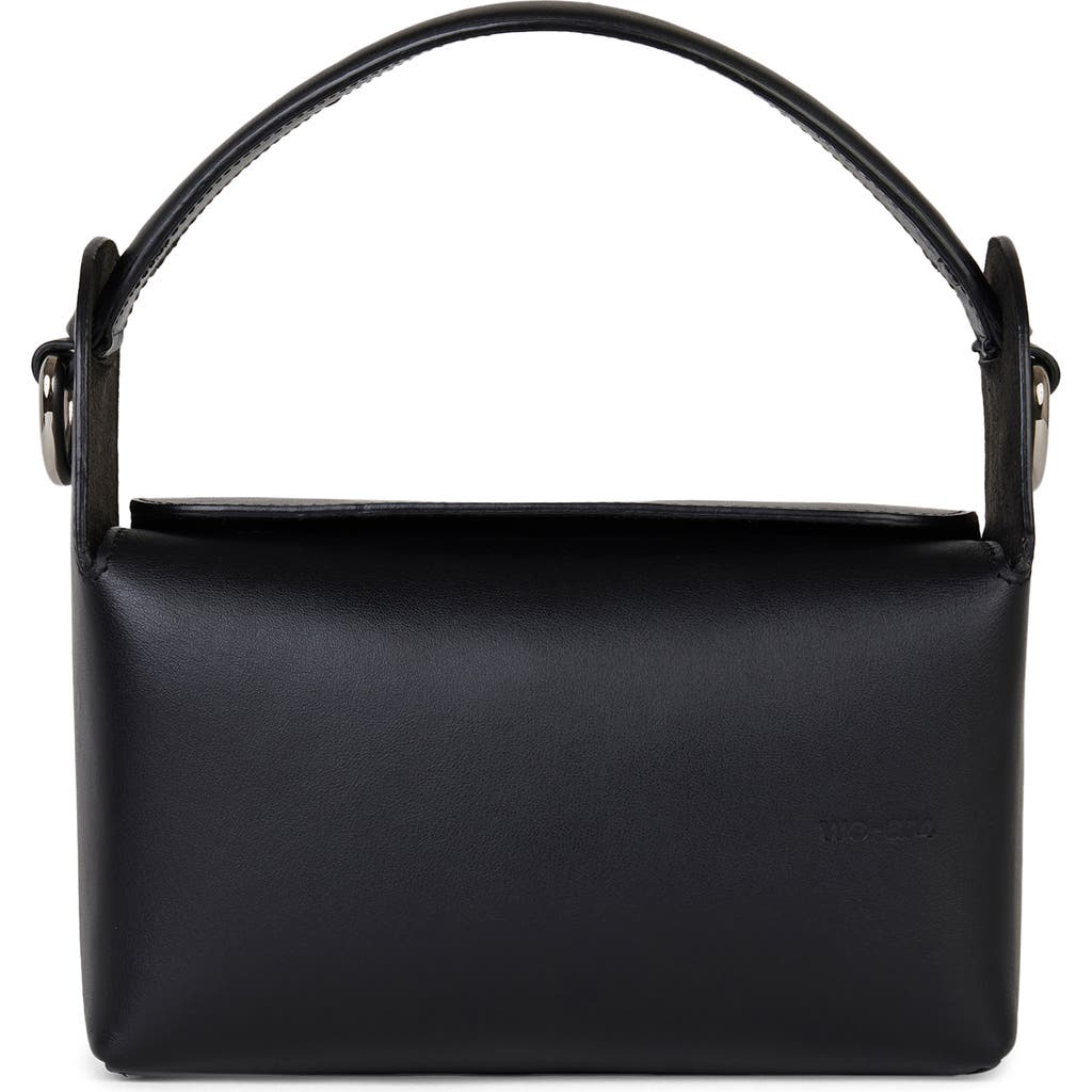 We-ar4 The Pastry Box 20 Leather Top Handle Bag In Black