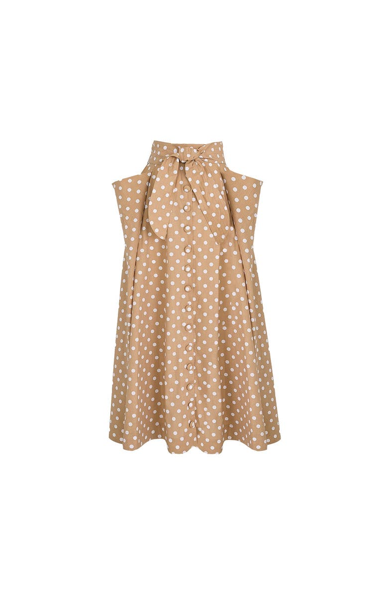 NO PISE LA GRAMA Mariana Maxi Skirt, Main, color, Khaki Polka Dots
