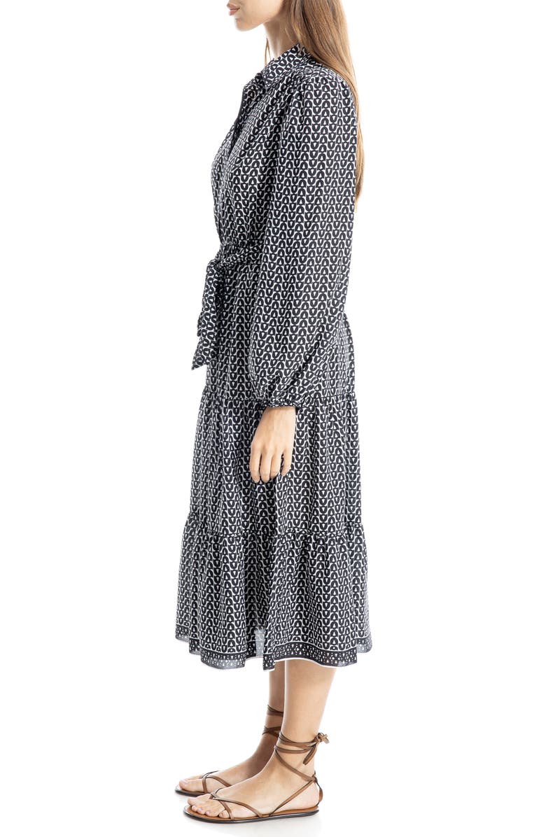 MAX STUDIO Long Sleeve Tiered Shirtdress, Alternate, color,