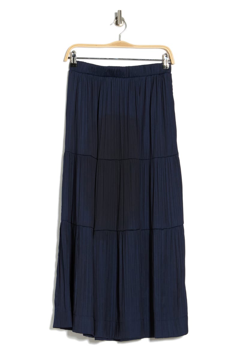 Textured Tiered Skirt, Alternate, color, TRUE NAVY