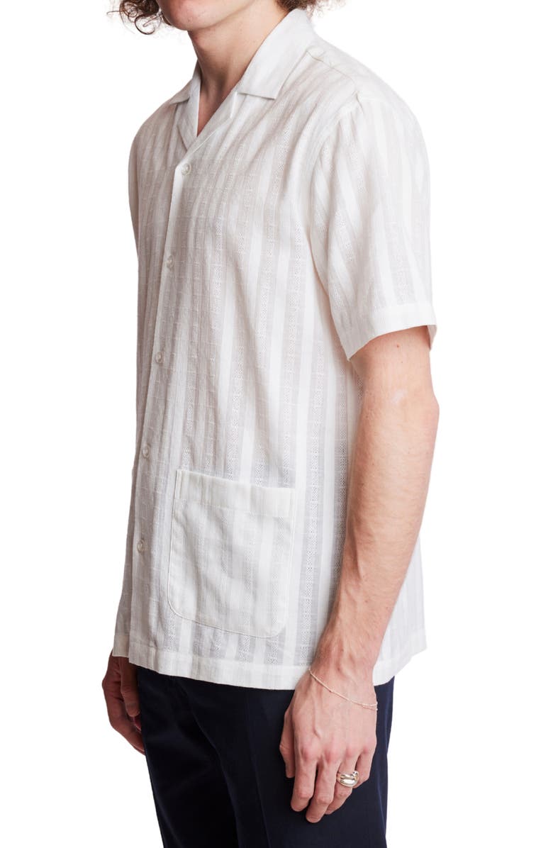 PAISLEY & GRAY Embroidered Cotton Camp Shirt, Alternate, color,