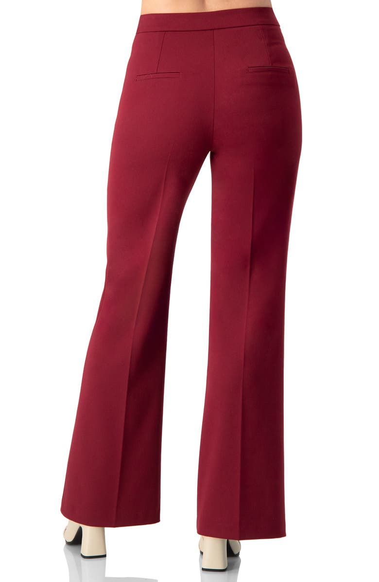 IVONNE Flared Solid Pants, Alternate, color, Wine