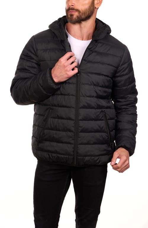 Perry Ellis Packable Puffer Jacket In Black