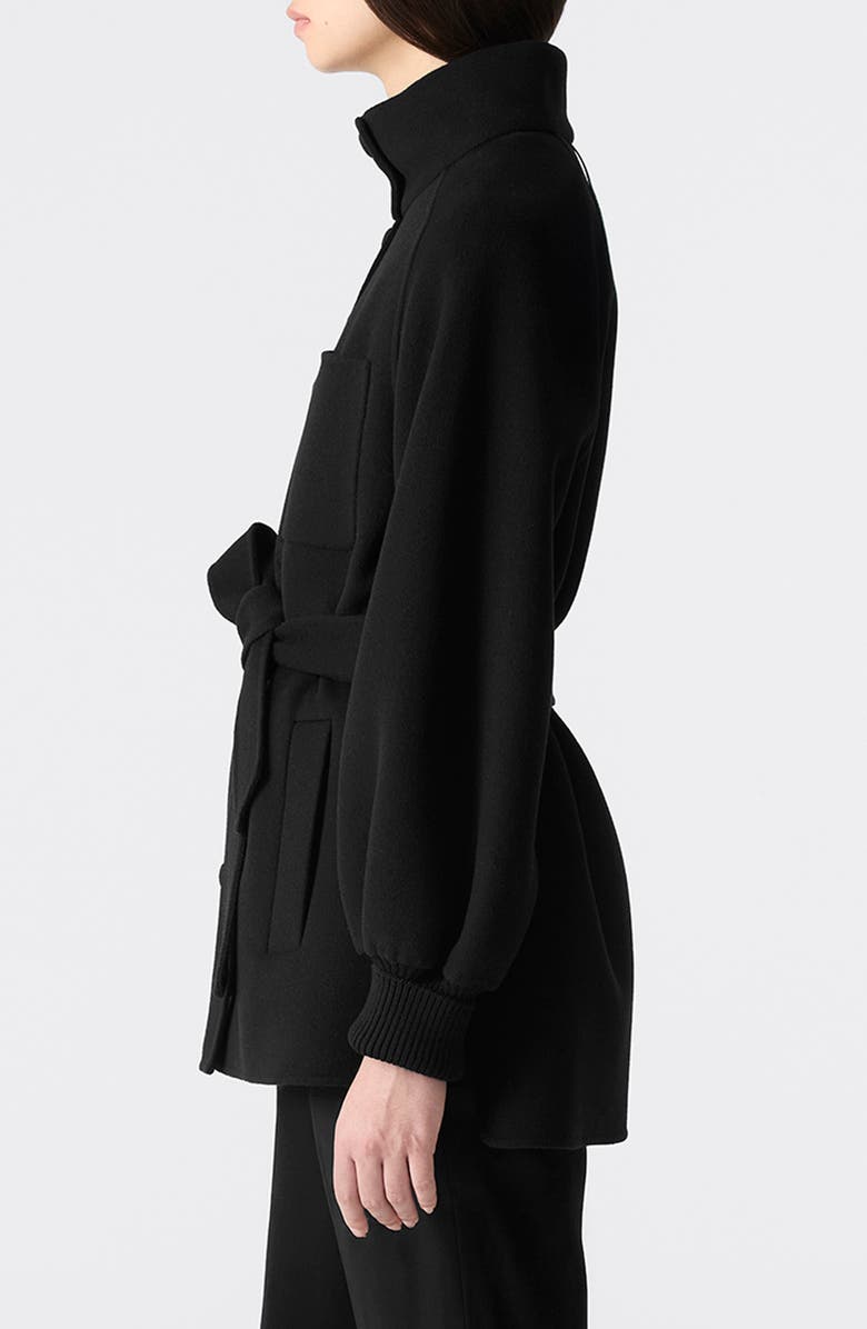 Mackage Shania Double Face Belted Wool Jacket, Alternate, color, Black
