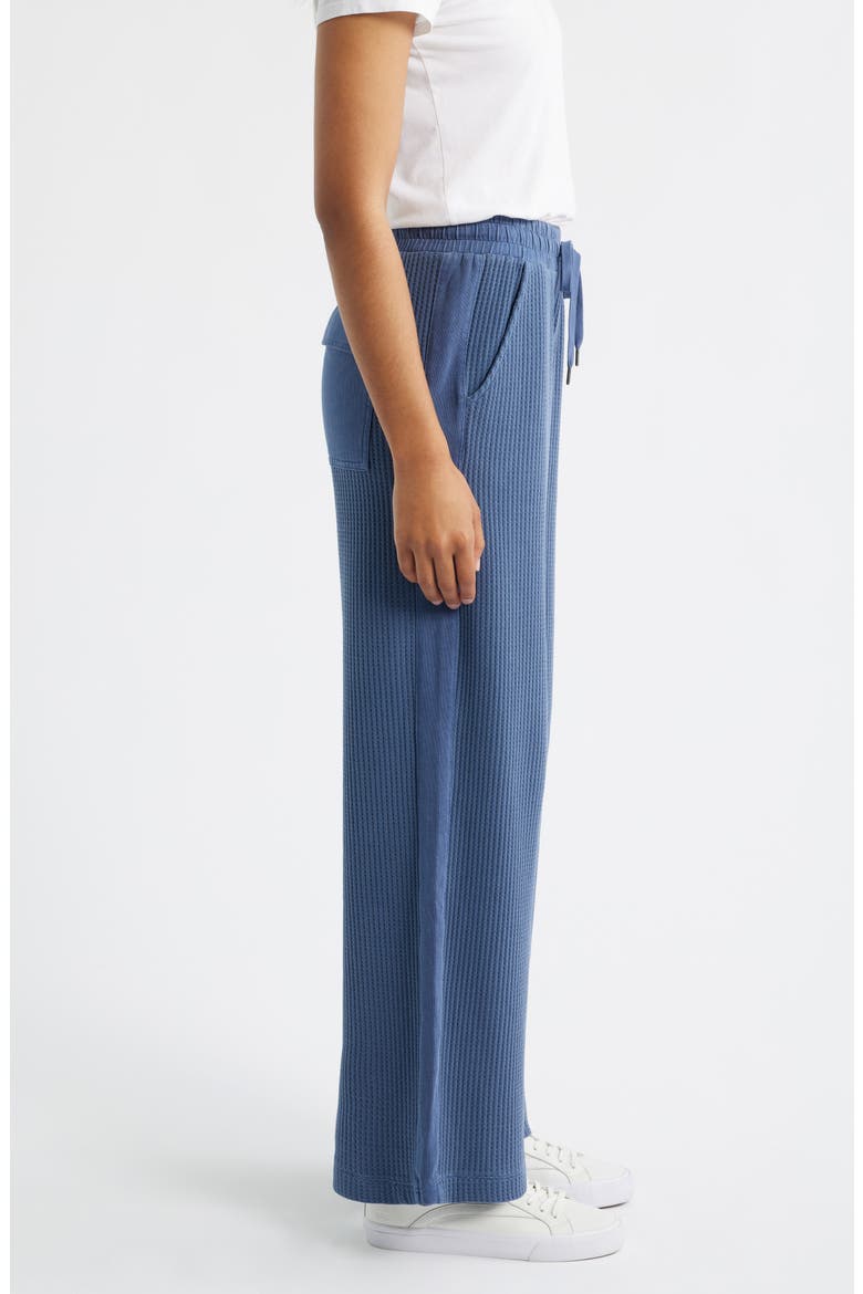 Side Stripe Waffle Knit Lounge Pants, Alternate, color, BLUE