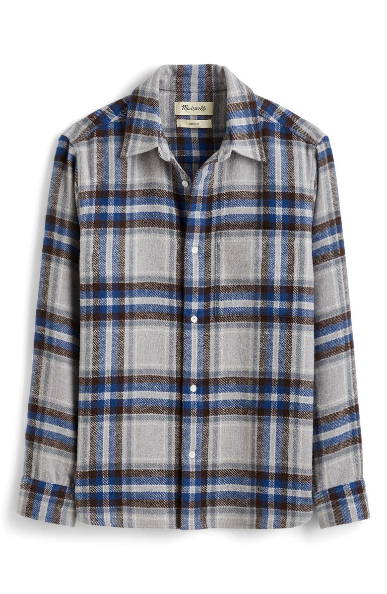 Madewell Easy Brushed Flannel Button-Up Shirt, Alternate, color,