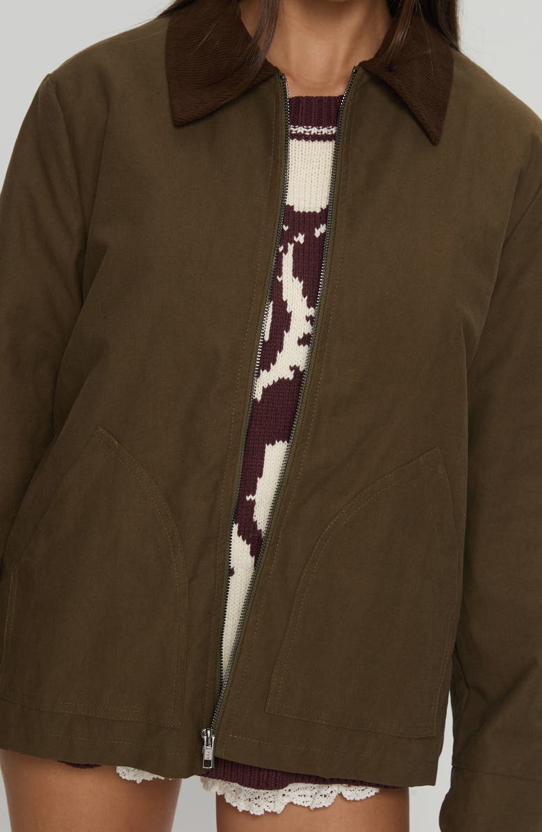 Princess Polly Livya Cotton Utility Jacket, Alternate, color, Khaki