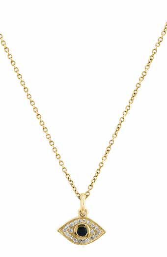 Sapphire & Diamond Pavé Eye Pendant Necklace