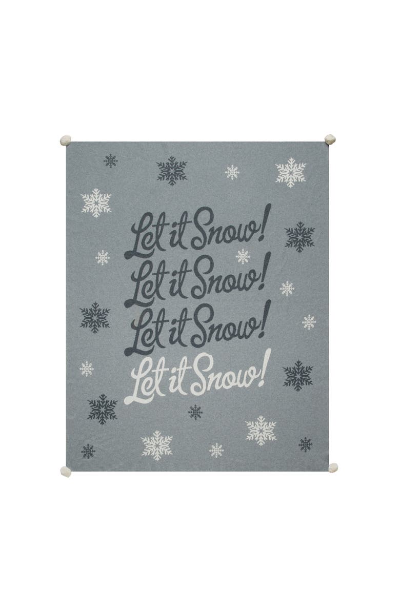 C&F Home Let it Snow Throw, Alternate, color, Gray