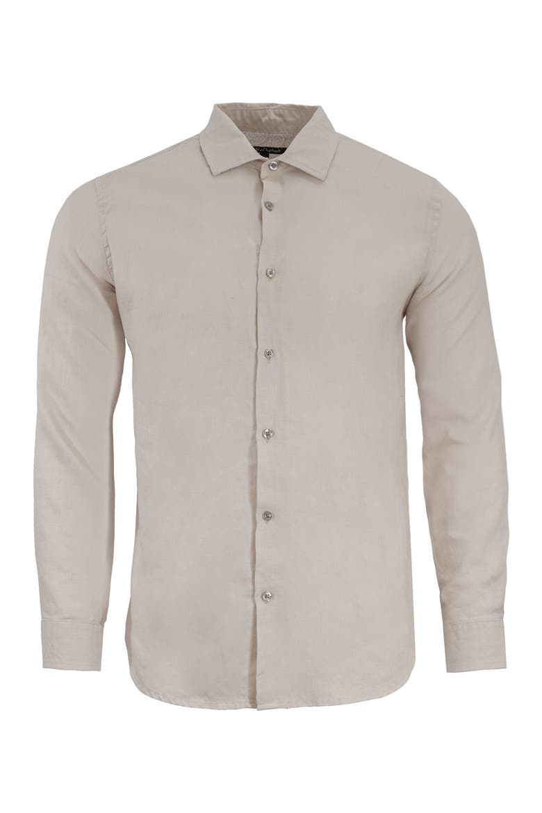 Linen Long Sleeve Shirt, Alternate, color, NATURAL