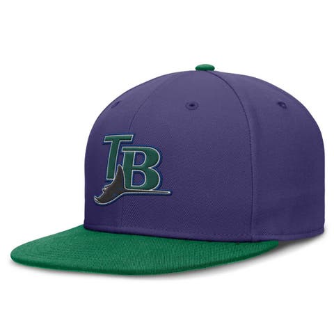 Men's Nike  Purple/Green Tampa Bay Rays  True Primetime Two-Tone Performance Fitted Hat