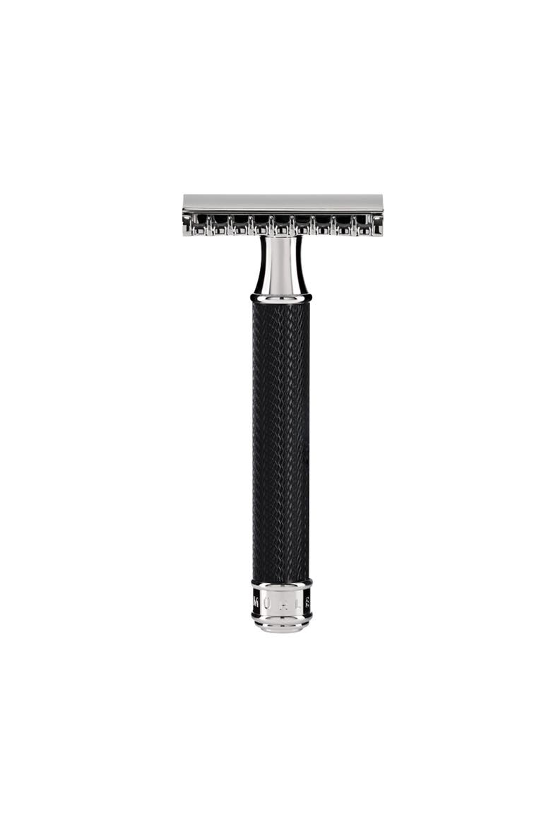 Traditional Black/Chrome Safety Razor, Main, color, Black and Chrome