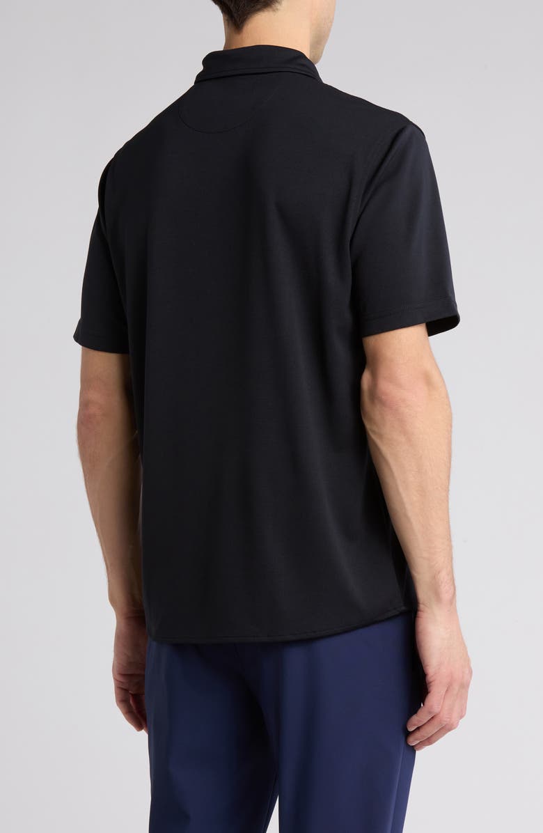 Greg Norman Rib Pocket Front Button Up Shirt, Alternate, color, Black