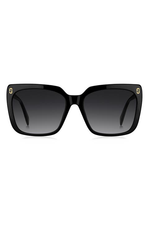 56mm Gradient Square Sunglasses