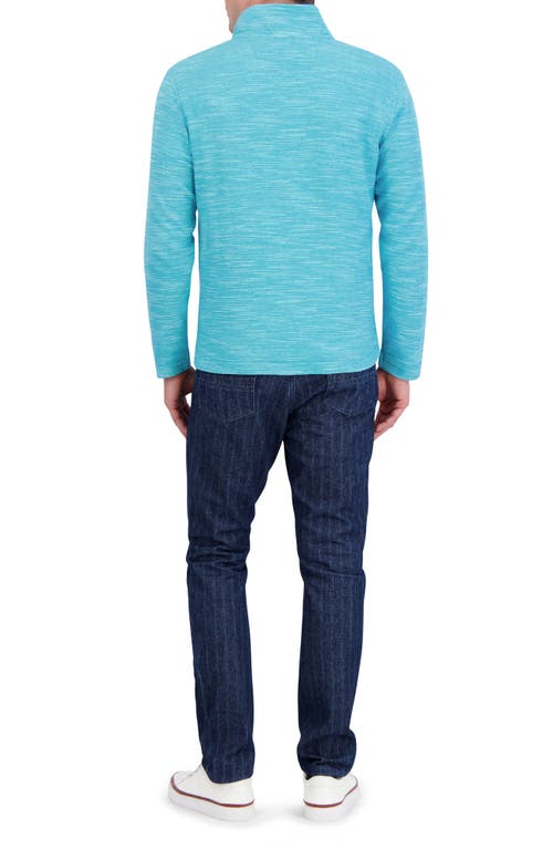 Robert Graham Ledson Space Dye Quarter Zip Top In Blue