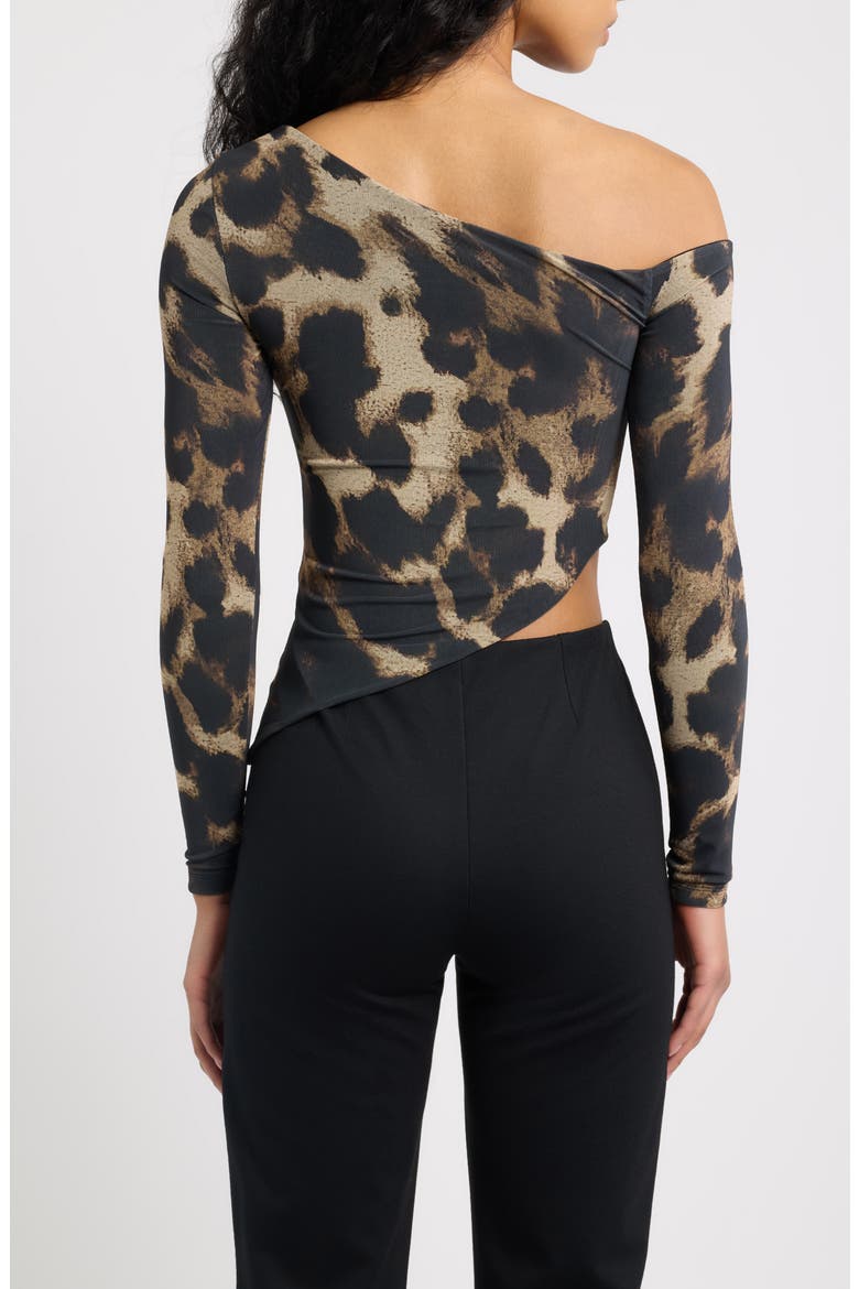 Mirada Asymmetrical Leopard Print Top, Alternate, color, LEOPARD