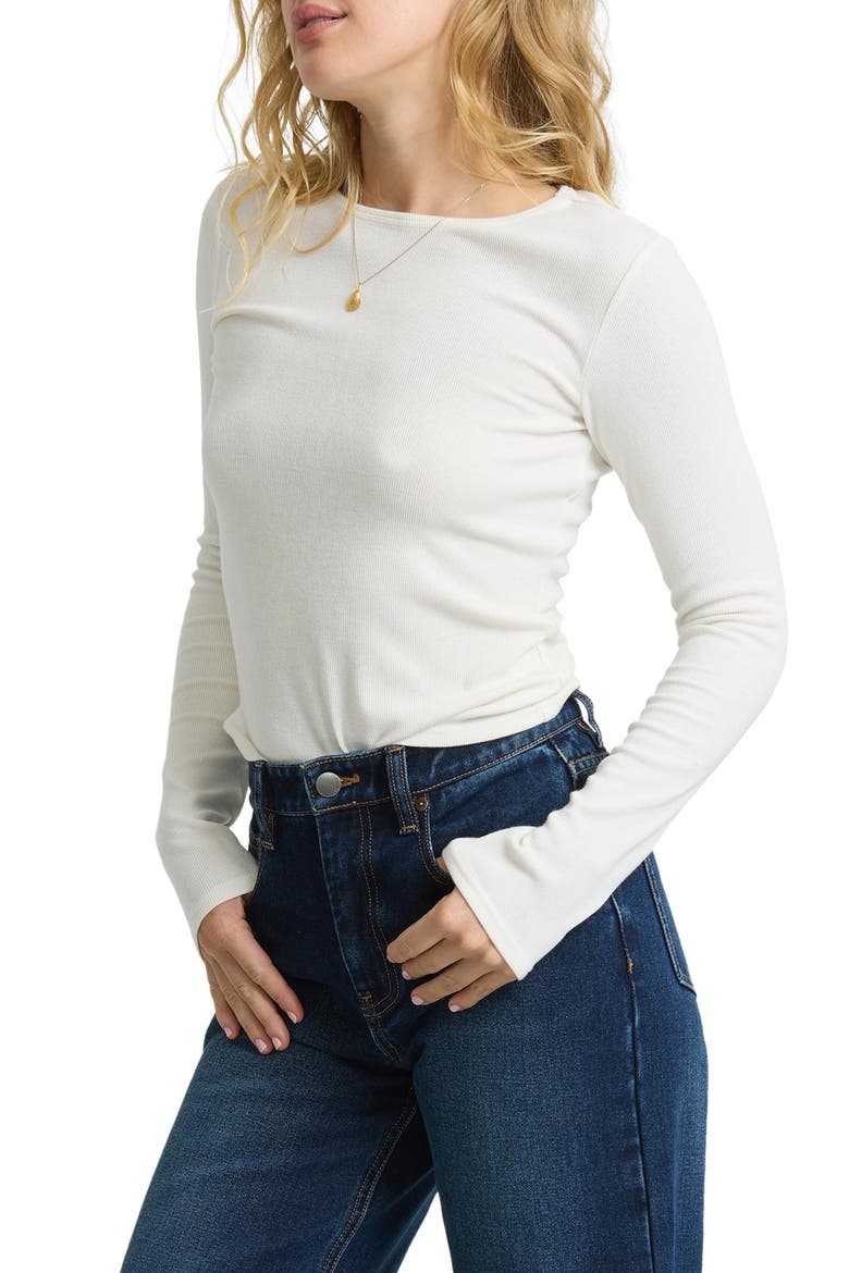 All I Need Long Sleeve Rib Tee, Alternate, color, WHITE CAP
