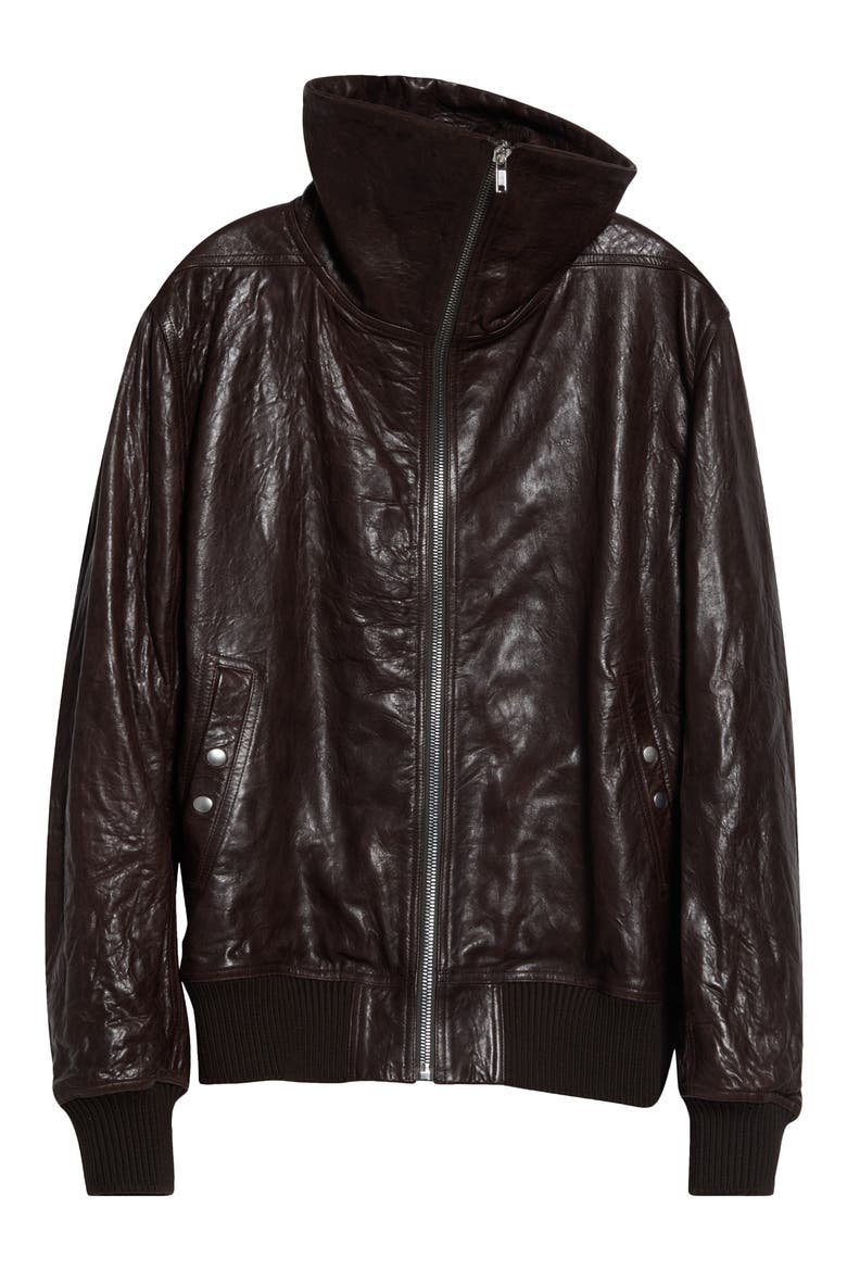 Dracuflight Leather Jacket, Main, color, GREASE