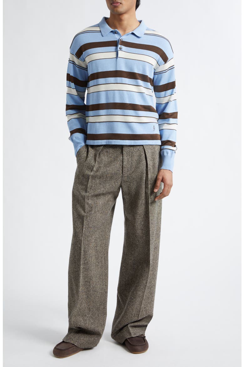 Rugby Stripe Polo Sweater, Alternate, color, MISTY BLUE