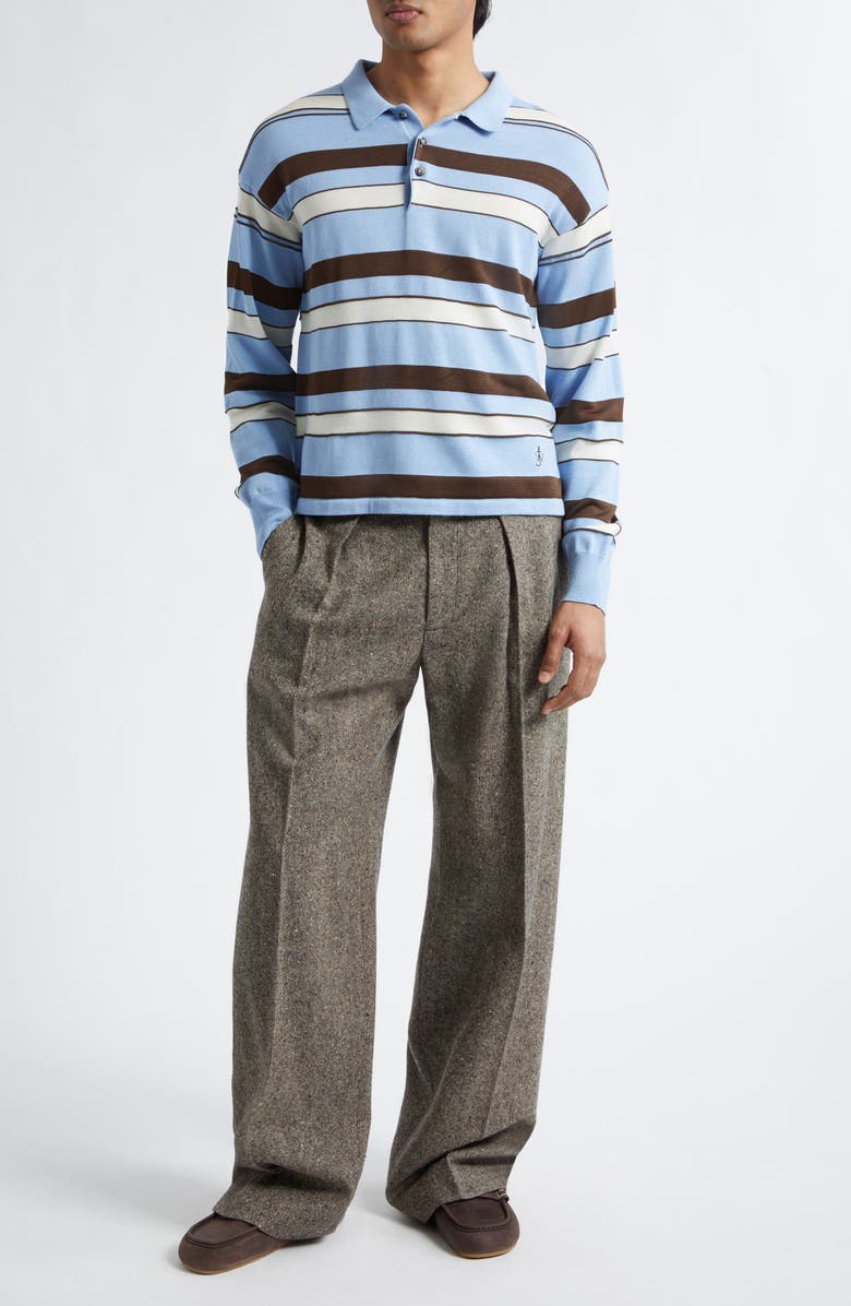 JW Anderson Rugby Stripe Polo Sweater, Alternate, color, Misty Blue