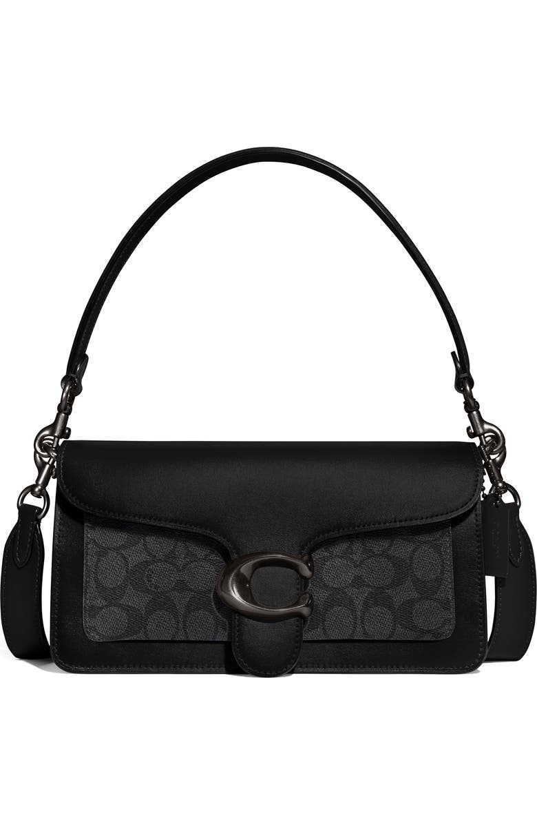 COACH Signature Tabby Coated Canvas & Leather Shoulder Bag, Main, color,