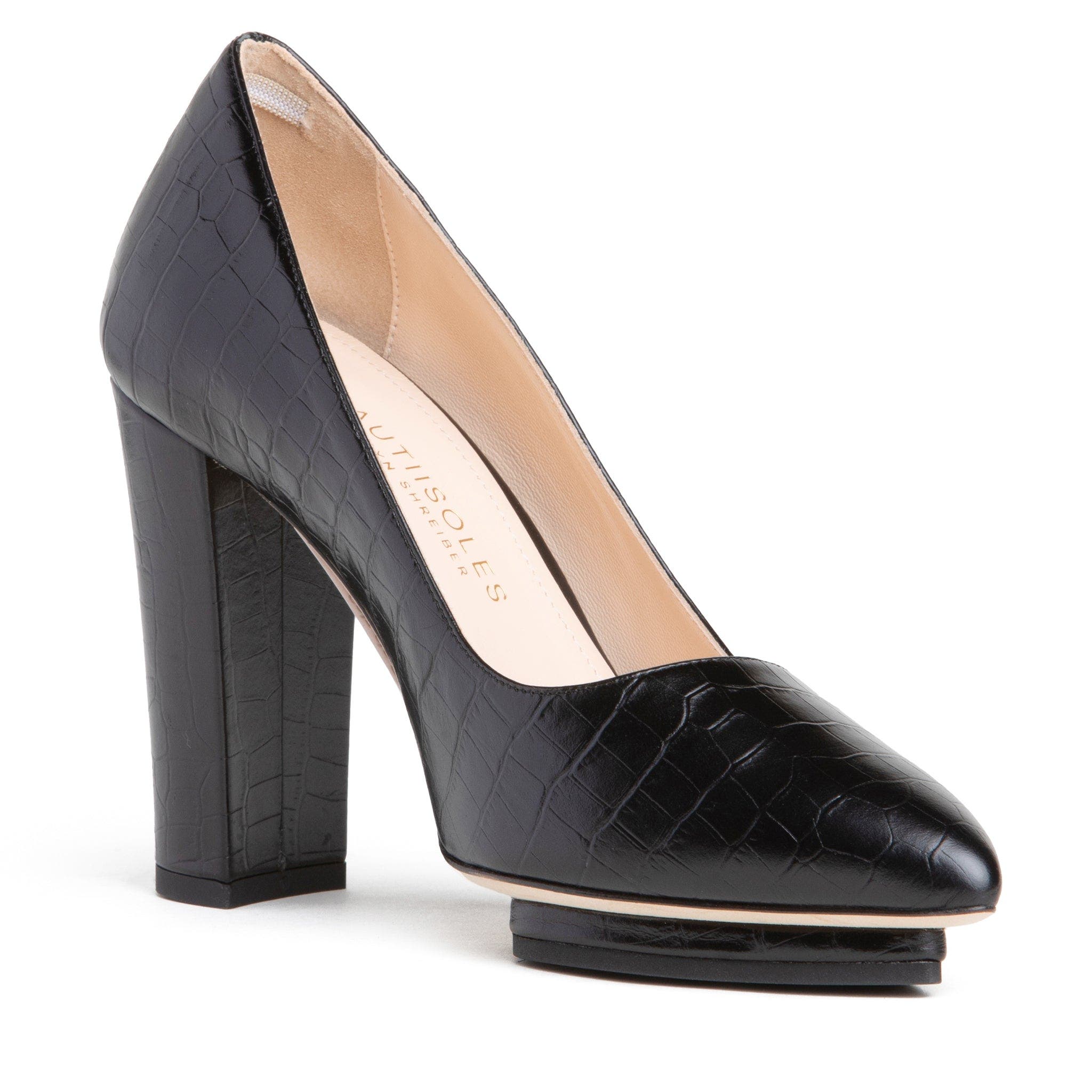 BEAUTIISOLES Pippa Leather Pump, Main, color, Black