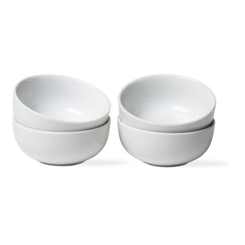 Tag Whiteware Round Bowl Set Of 4 Porcelain Dinnerware In White