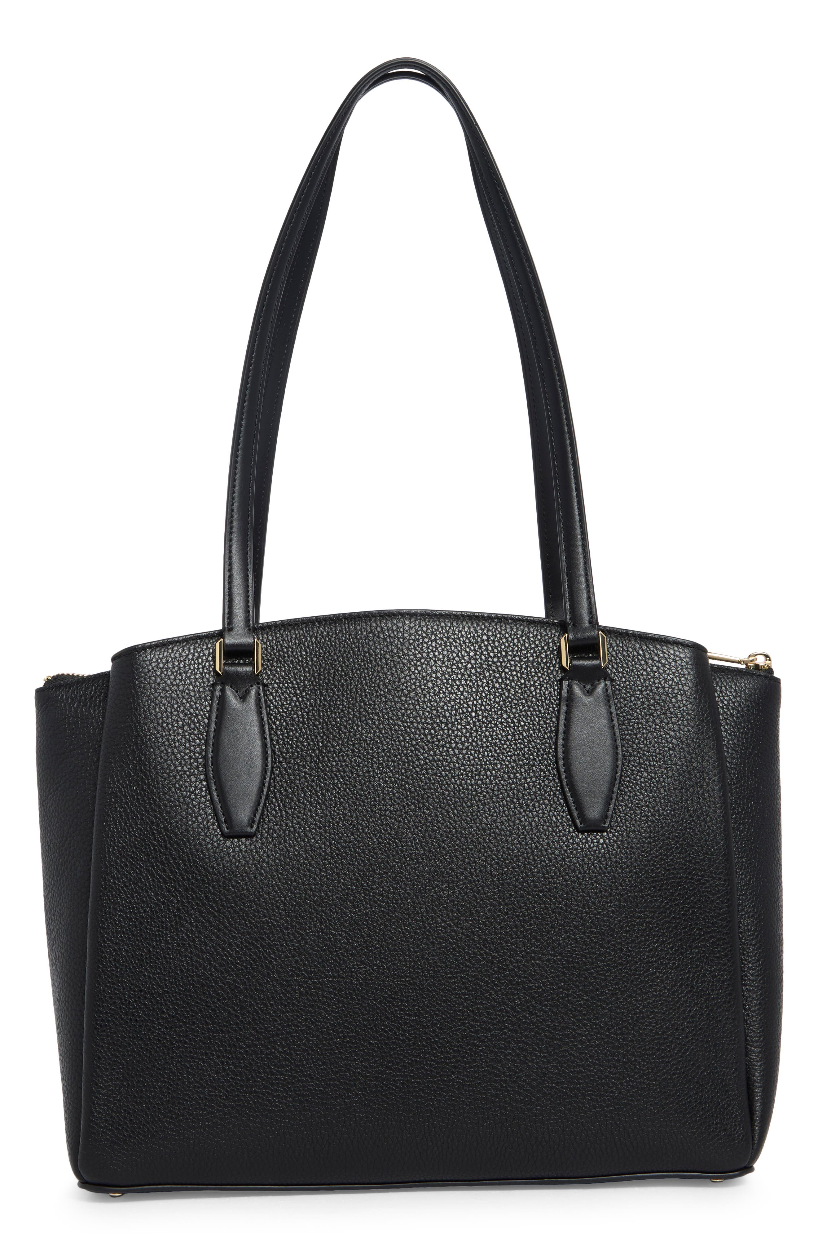 Kate Spade New York monet large triple compartment tote bag, Alternate, color, Black