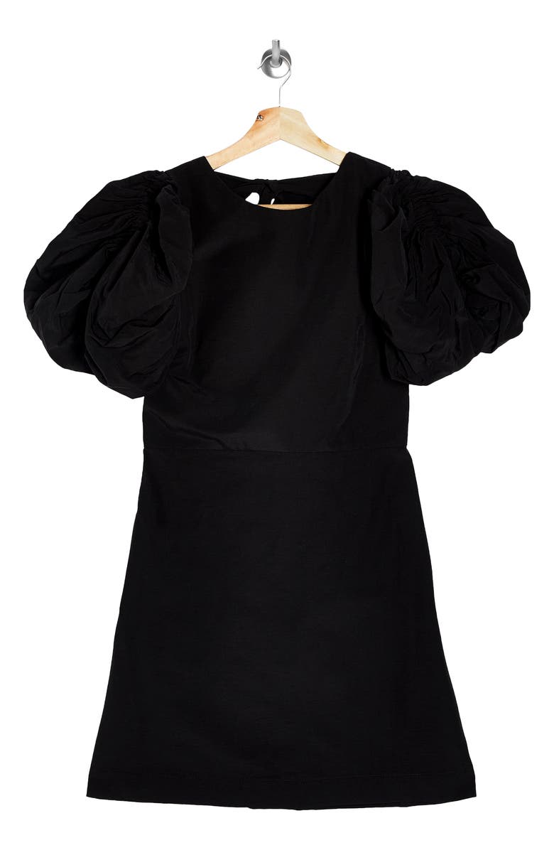 Topshop Puff Sleeve Minidress, Alternate, color, 