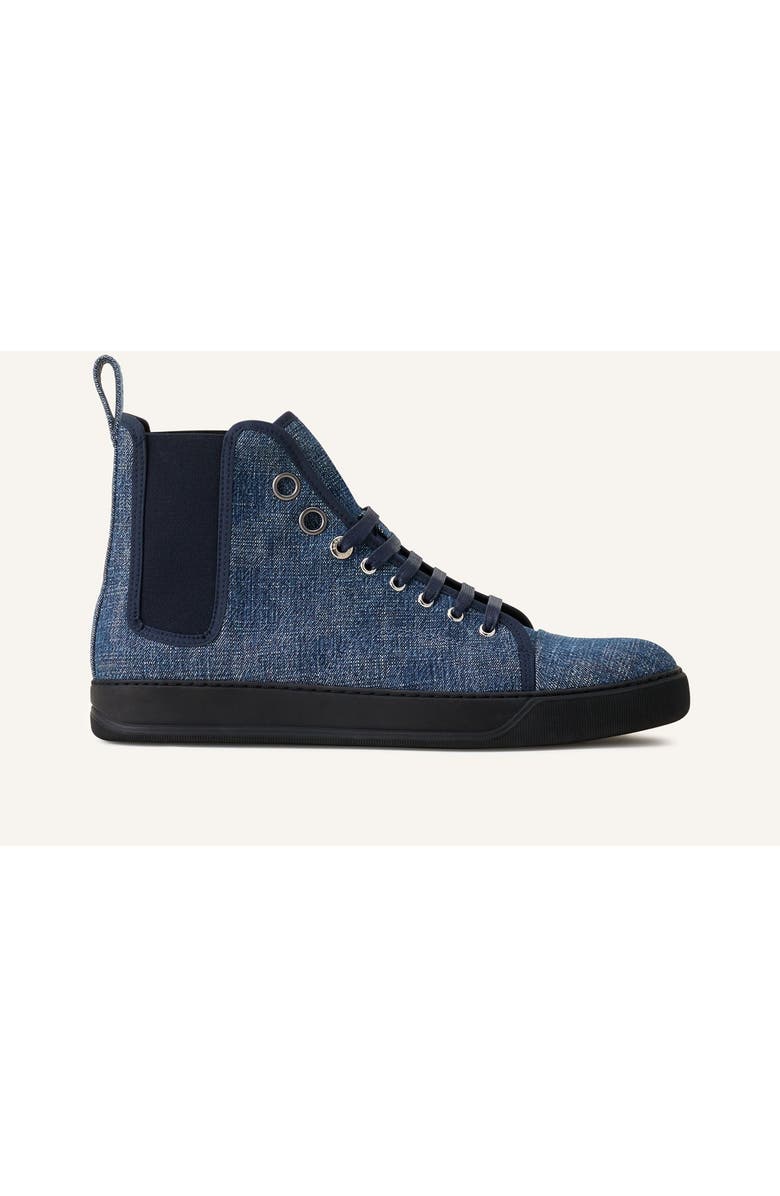 Lanvin Dbb1 High Top Denim Sneakers, Main, color, Denim Blue