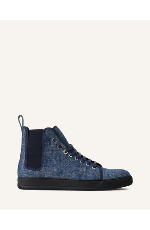 Dbb1 High Top Denim Sneakers