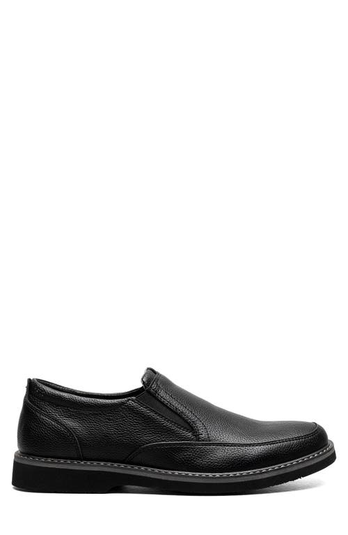 Nunn Bush Ashton Moc Toe Slip-on Loafer In Black Tumble