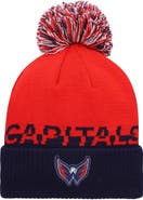 adidas Men's adidas Red/Navy Washington Capitals COLD.RDY Cuffed Knit Hat with Pom
